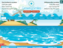 Tablet Screenshot of growingwnysmiles.com